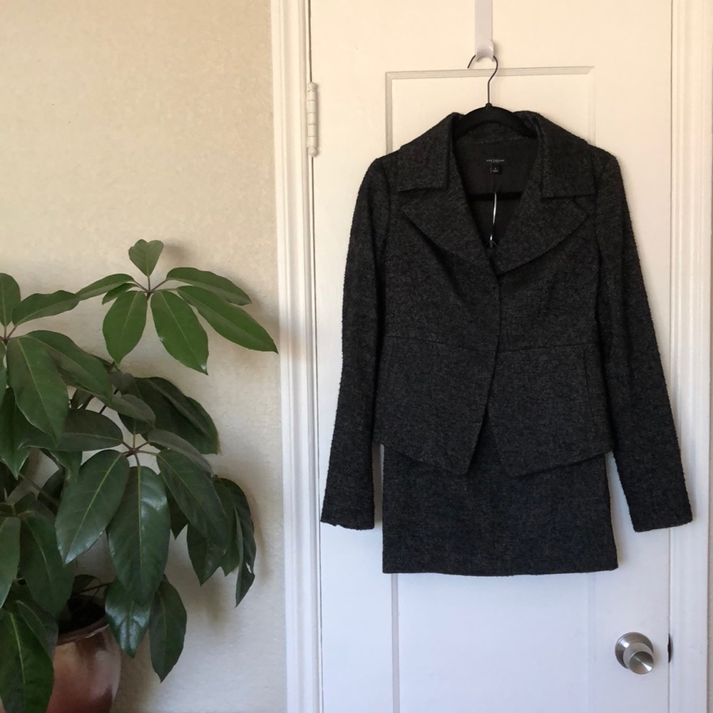 Ann Taylor Tweed Suit Jacket and Skirt Set